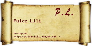 Pulcz Lili névjegykártya